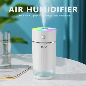FENGZI Air Humidifier Aromatherapy Oil Diffuser Colorful Lights USB Rechargeable 240ml - FZ010 - White