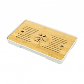 NLSLASI Tatakan Teh China Bamboo Tea Tray - NL29 - White