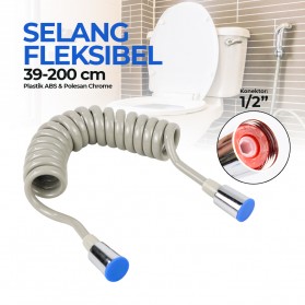 JRJUBB Selang Shower Fleksibel Spring Hose 2 Meter - JR014 - Gray