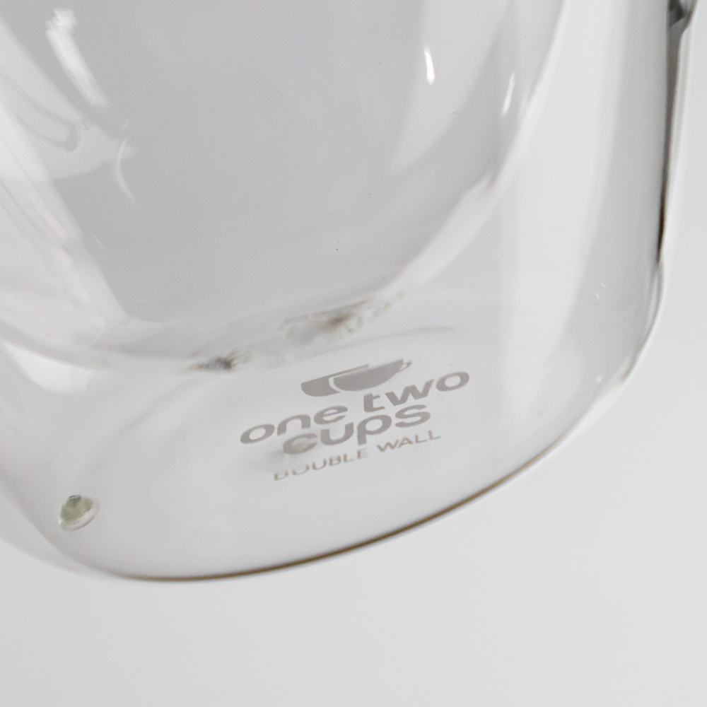Gambar produk One Two Cups Gelas Cangkir Kopi Anti Panas Double-Wall Borosilicate Glass Round 350ml