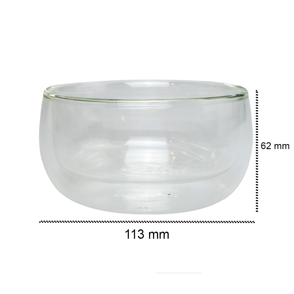 Gambar produk One Two Cups Mangkok Salad Buah Sayur Double Layer Borosilicate Glass 300ml - JA6671