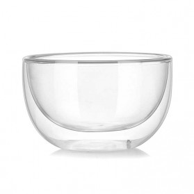 Cooking & Baking - One Two Cups Mangkok Salad Buah Sayur Double Layer Borosilicate Glass 250ml - JA6671 - Transparent