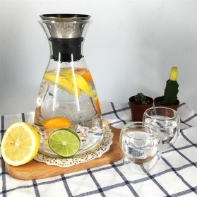 HAIMAITONG Botol Air Minum Kaca Tea Pot Pitcher 1500ML - H202 - Transparent - 3