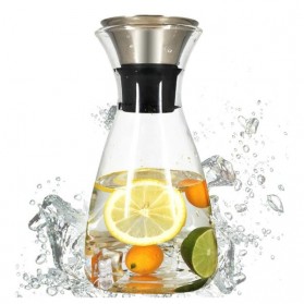 HAIMAITONG Botol Air Minum Kaca Tea Pot Pitcher 1500ML - H202 - Transparent - 4