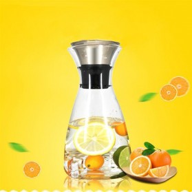 HAIMAITONG Botol Air Minum Kaca Tea Pot Pitcher 1500ML - H202 - Transparent - 5