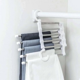 MIRIDITH Hanger Gantungan 5in1 Baju Celana Wardrobe Closet 1PCS - SSC210 - Black - 2