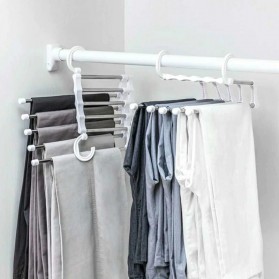 MIRIDITH Hanger Gantungan 5in1 Baju Celana Wardrobe Closet 1PCS - SSC210 - Black - 3