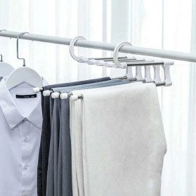 MIRIDITH Hanger Gantungan 5in1 Baju Celana Wardrobe Closet 1PCS - SSC210 - Black - 4