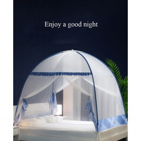Faroot Jaring Anti Nyamuk Kelambu Kasur Tempat Tidur Chiffon Mosquito Net 150x200cm - A76 - Gray - 2