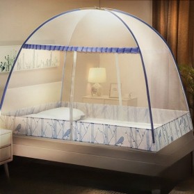 Faroot Jaring Anti Nyamuk Kelambu Kasur Tempat Tidur Chiffon Mosquito Net 150x200cm - A76 - Blue