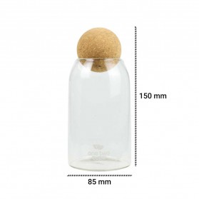 One Two Cups Toples Kaca Penyimpanan Makanan Borosilicate Glass Storage Jar 800ml - E1 - Transparent - 8