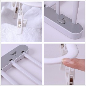 OUNONA Rak Gantungan Jemuran Handuk Baju Drying Rack Hanger - OU115 - Black - 3