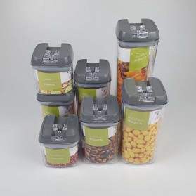 LSONE Toples Wadah Penyimpanan Makanan Food Storage Container 7PCS - WZ195 - Gray - 2