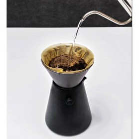 Woodpecker Filter Cup Penyaring Kopi Tembikar Coffee Dripper V60 - WV2 - Black - 7