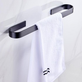 Sunydeal Rak Gantungan Handuk Kamar Mandi Bathroom Towel Holder Hook 60 CM - E1912 - Black