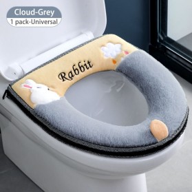 SPG Cover Toilet Warm Seat Washable - SP1 - Gray/Yellow