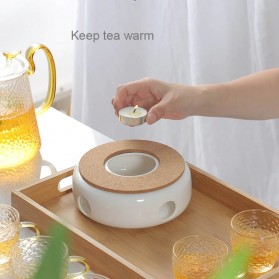 BORREY Tatakan Pemanas Teko Teh Kopi Teapot Warmer Ceramic Style 4 - BR-372 - White