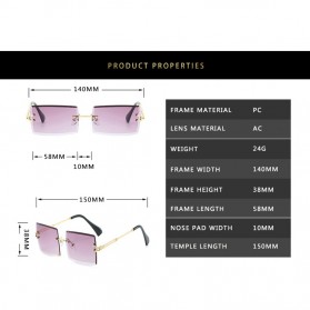 ZXRCYYL Kacamata Retro Sunglasses Women UV400 - 3112 - Gray - 6