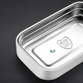 EUJJ Kotak Makan Bento Lunch Box Stainless Steel 2 Compartments - J274 - White - 7