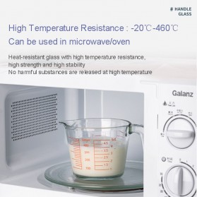 HUANMU Cangkir Gelas Ukur Takaran Microwave Heating Glass 500ml - GG-18 - Transparent - 4