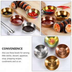 Glazed Mangkok Bumbu Saos Stainless Steel Bowl Simple Design - PJ556 - Golden
