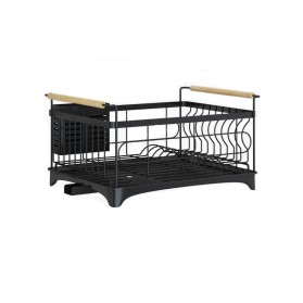 PAMIJUJU Rak Pengering Cuci Piring Kitchen Organizer Dish Rack Drain Basket - MYHY001 - Black
