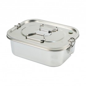 HOUSEEN Kotak Makan Bento Lunch Box Stainless Steel Triple Compartment - HS233 - Silver