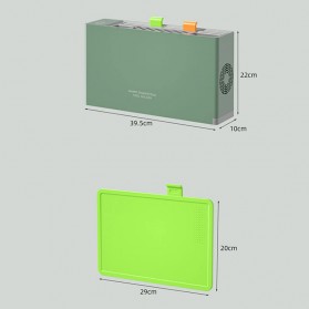 GBL Rak Pengering Pisau Dapur UV Disinfection Knife Holder - XDQ-01 - Green - 12