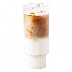 KEMORELA Gelas Cangkir Tea Coffee Mug  Desain Stripe Origami 310ml - KMA091 - Transparent
