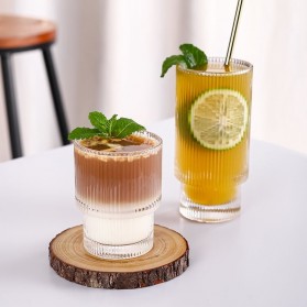 KEMORELA Gelas Cangkir Tea Coffee Mug  Desain Stripe Origami 310ml - KMA091 - Transparent - 3