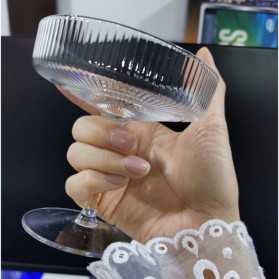 Dozzlor Gelas Puding Es Krim Kue Tar Model Tangkai - KT011 - Transparent - 3