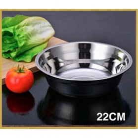 NEWWAY Mangkok Bowl Stainless Steel 22 cm - SGE2 - Silver