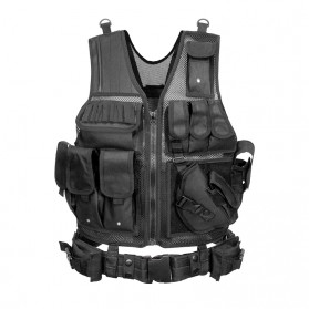 JPC Rompi Pelindung Airsoft Gun CS Tactical Vest Combat - G030102 - Black