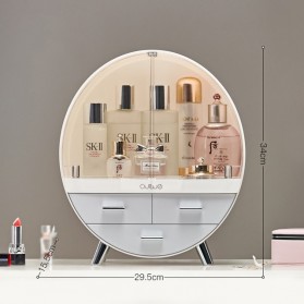 Aswei Rak Make Up Kosmetik Storage Box Bathroom Organizer Acrylic Desktop - A1906 - Gray
