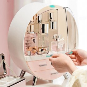 Aswei Rak Make Up Kosmetik Storage Box Bathroom Organizer Acrylic Desktop - A1906 - Gray - 3