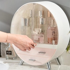 Aswei Rak Make Up Kosmetik Storage Box Bathroom Organizer Acrylic Desktop - A1906 - Gray - 4