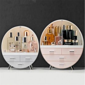 Aswei Rak Make Up Kosmetik Storage Box Bathroom Organizer Acrylic Desktop - A1906 - Gray - 6