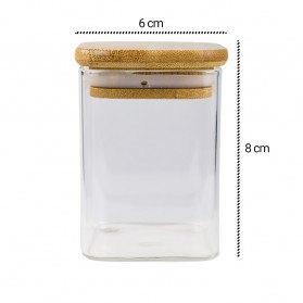 One Two Cups Toples Kaca Penyimpanan Makanan Glass Storage Jar 230ml - HC1019 - Transparent - 8