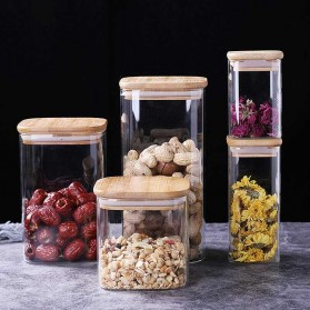 One Two Cups Toples Kaca Penyimpanan Makanan Glass Storage Jar 450ml - HC1019 - Transparent - 7
