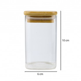 One Two Cups Toples Kaca Penyimpanan Makanan Glass Storage Jar 300ml - HC1019 - Transparent - 9