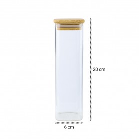 One Two Cups Toples Kaca Penyimpanan Makanan Glass Storage Jar 600ml - HC1019 - Transparent - 10