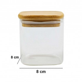 One Two Cups Toples Kaca Penyimpanan Makanan Glass Storage Jar 400ml - HC1019 - Transparent - 9