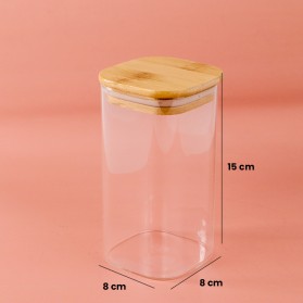 One Two Cups Toples Kaca Penyimpanan Makanan Glass Storage Jar 780ml - HC1019 - Transparent - 11