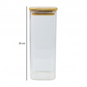 One Two Cups Toples Kaca Penyimpanan Makanan Glass Storage Jar 1000ml - HC1019 - Transparent - 9