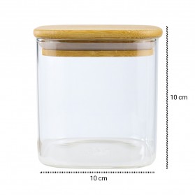 One Two Cups Toples Kaca Penyimpanan Makanan Glass Storage Jar 800ml - HC1019 - Transparent - 9