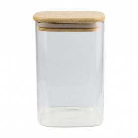 HOCHAN Toples Kaca Penyimpanan Makanan Glass Storage Jar 1200 ml - HC1019 - Transparent