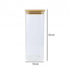 One Two Cups Toples Kaca Penyimpanan Makanan Glass Storage Jar 2000ml - HC1019 - Transparent - 10
