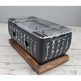 Aihogard Alat Panggang Arang BBQ Japanese Grill Stove 24x12.5cm - H02 - Black - 2