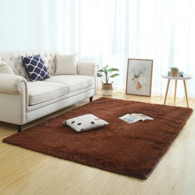 Dresshomee Karpet Matras Bulu Floor Carpet Rug Bedside Mat 60 x 120 CM - DE2002 - Brown