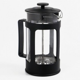 One Two Cups Teko Kopi French Press Coffee Maker Pot 1000ml - KG73I - Black